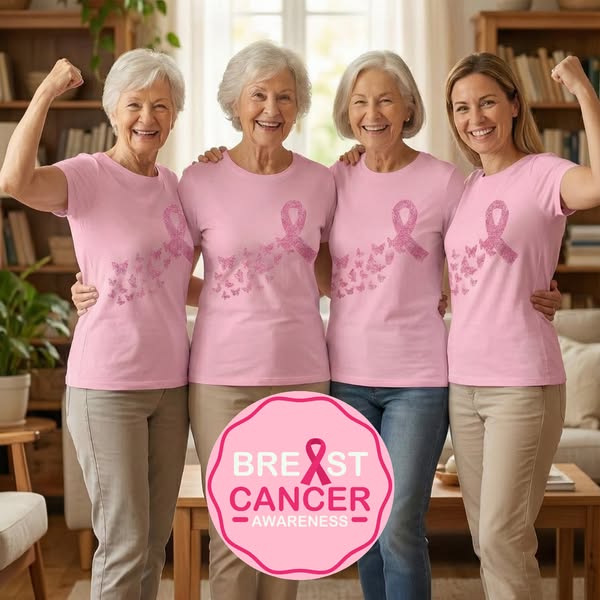 Butterfly of Hope T-Shirt | Together Against Breast Cancer