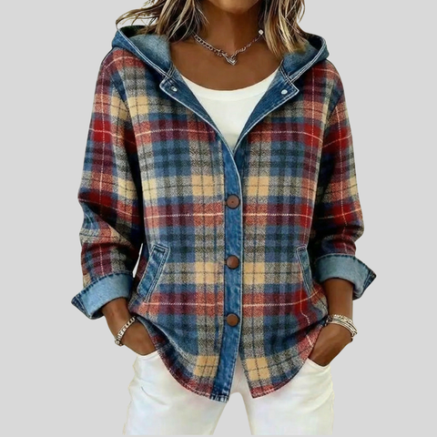 Check Hooded Overshirt for Women Élina