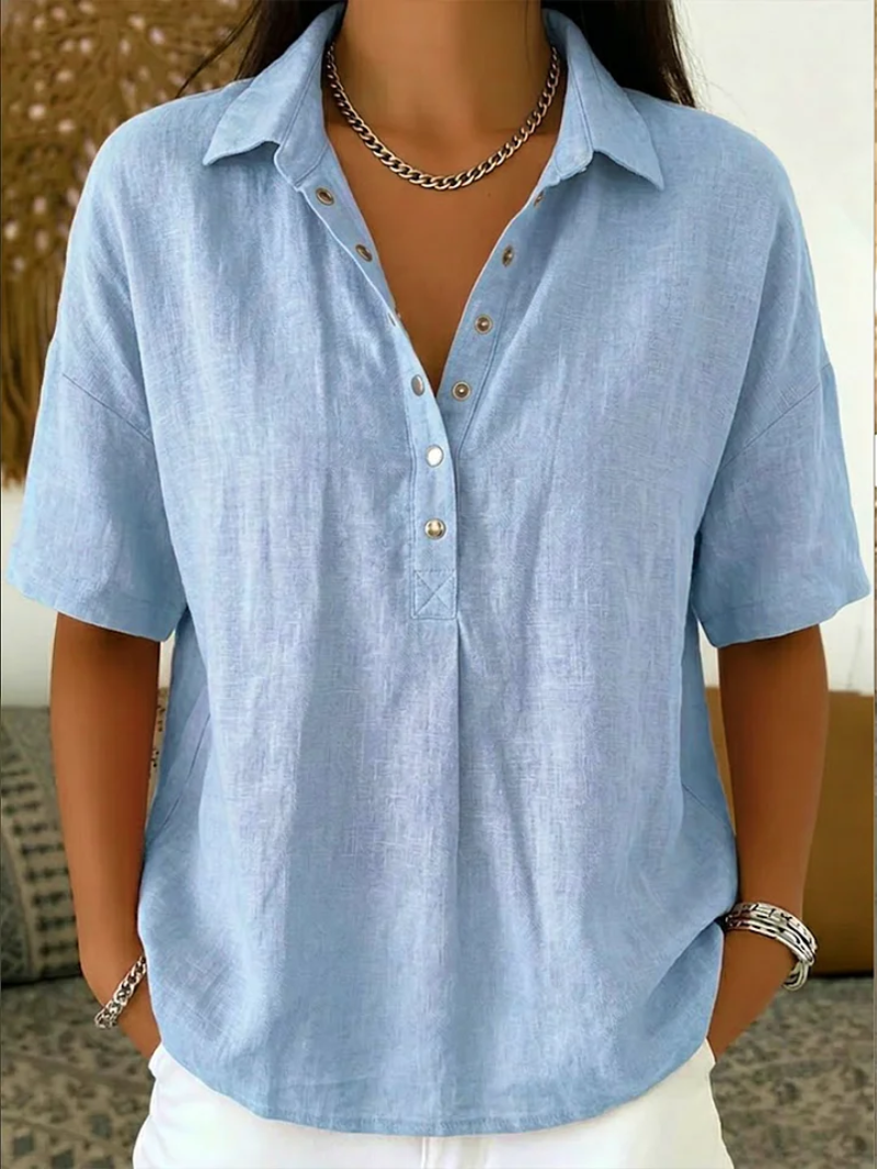 Novaro London® | Blouse with Collar and Button Detail (LIMITED TIME 1+1 FREE!)
