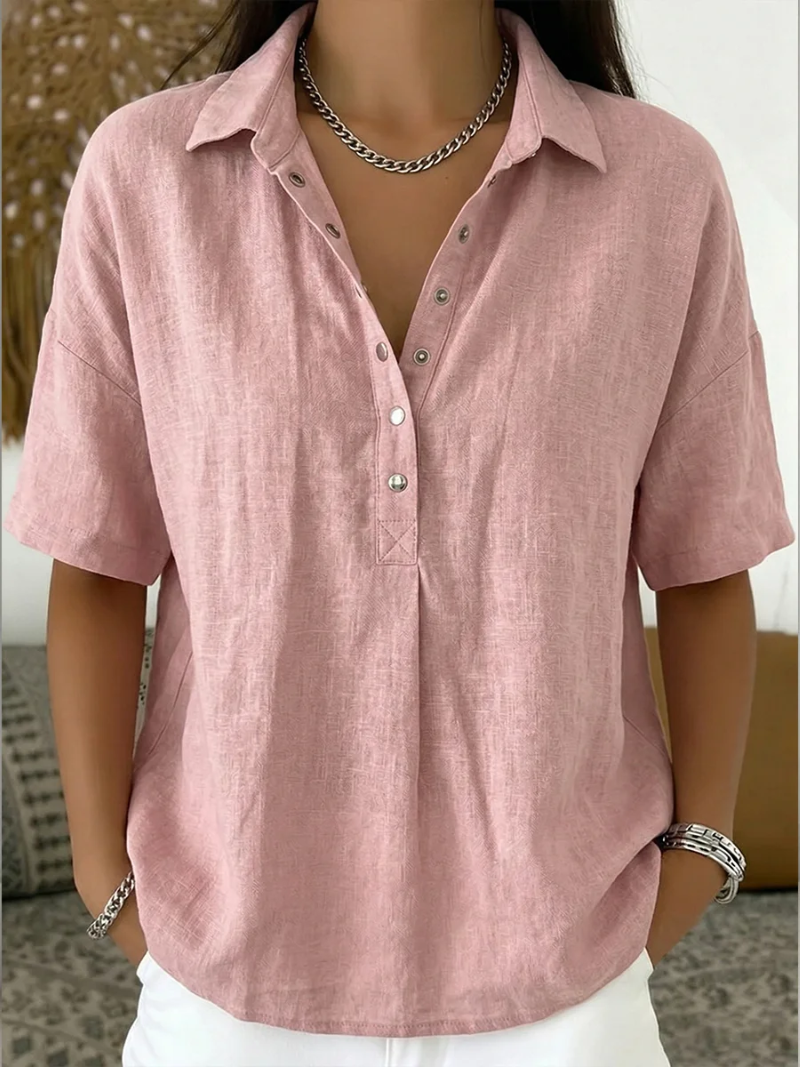 Novaro London® | Blouse with Collar and Button Detail (LIMITED TIME 1+1 FREE!)