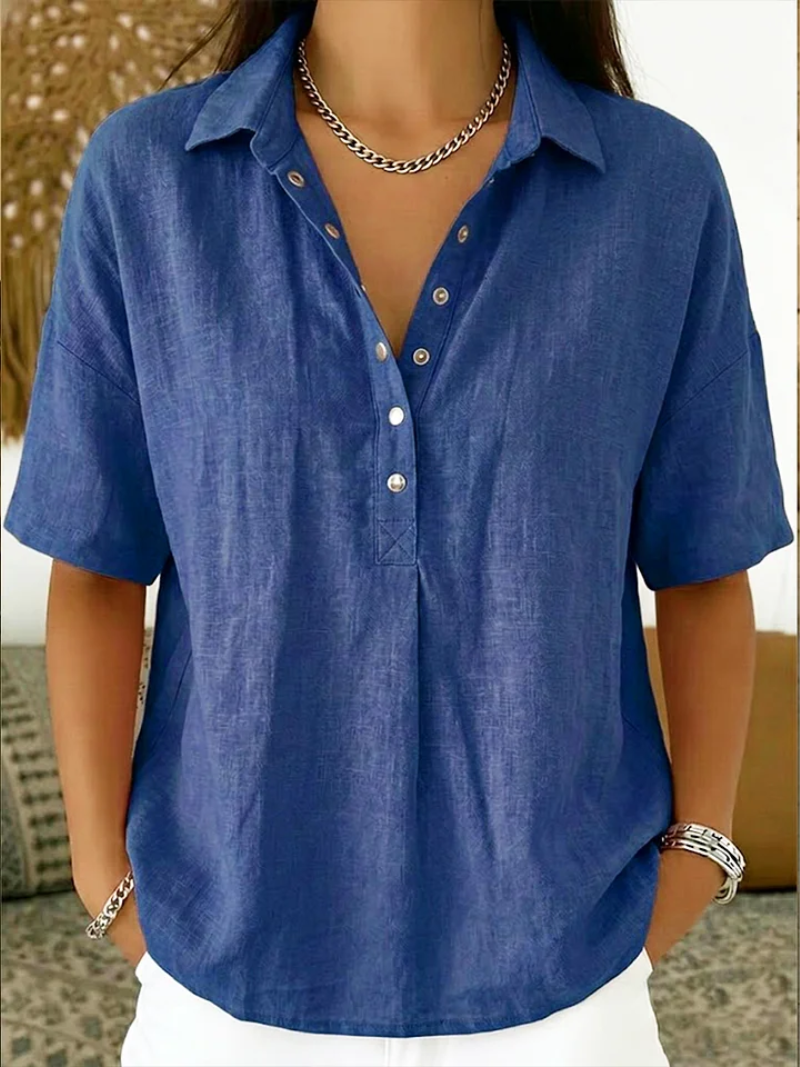 Novaro London® | Blouse with Collar and Button Detail (LIMITED TIME 1+1 FREE!)