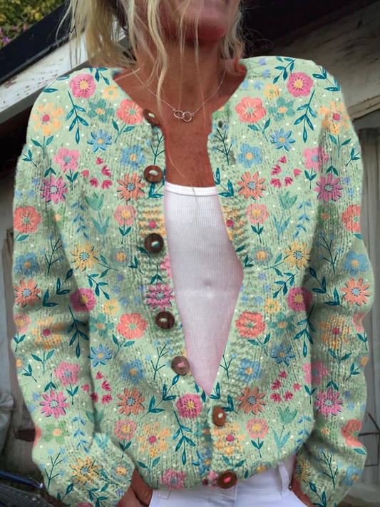 Linda | Vintage Floral Cardigan