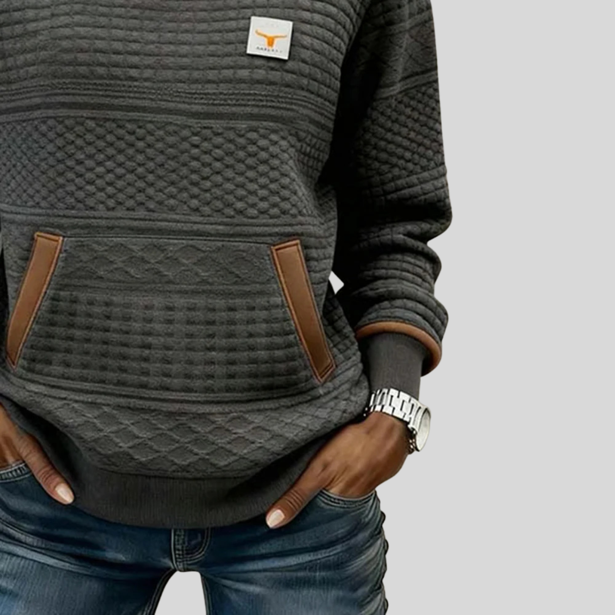 Quilted Sweatshirt with Round Neck for Women Chloé