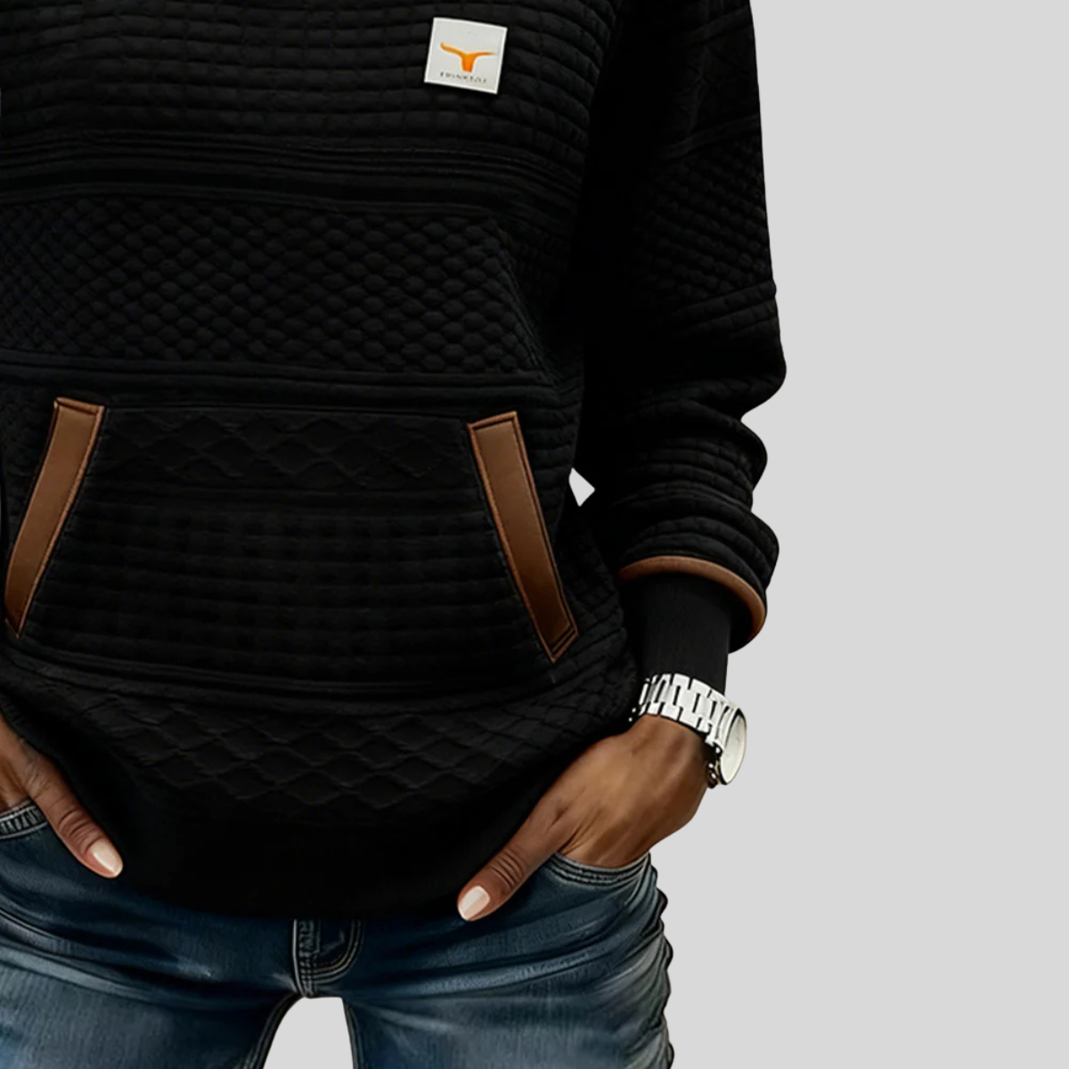 Quilted Sweatshirt with Round Neck for Women Chloé