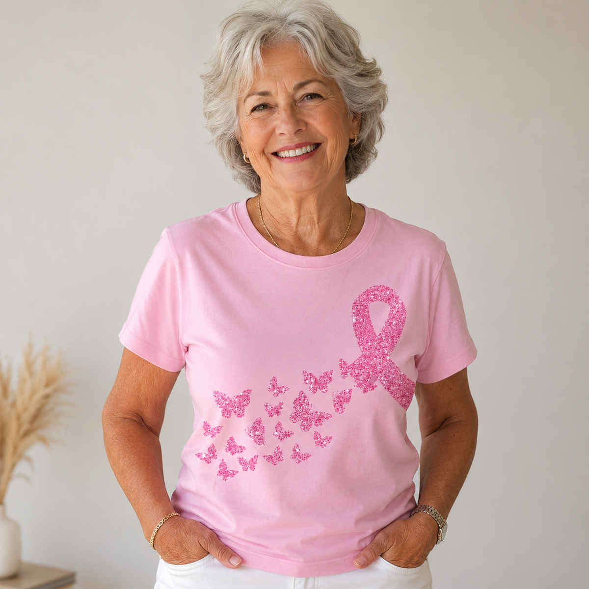 Butterfly of Hope T-Shirt | Together Against Breast Cancer