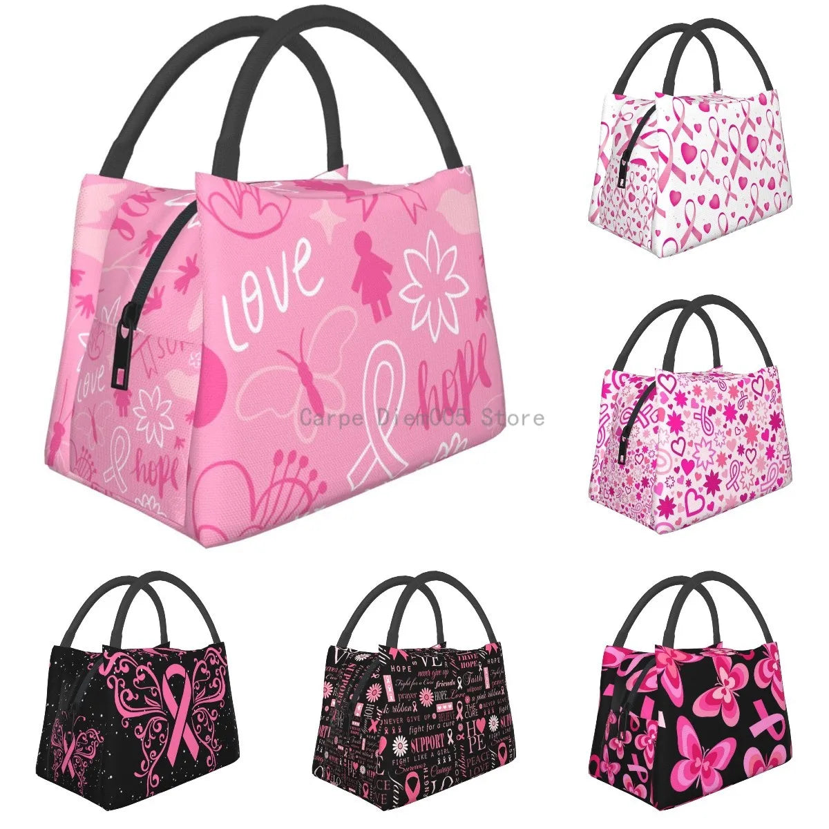 Pink Ribbon Insulated Lunch Bag | Together Against Breast Cancer