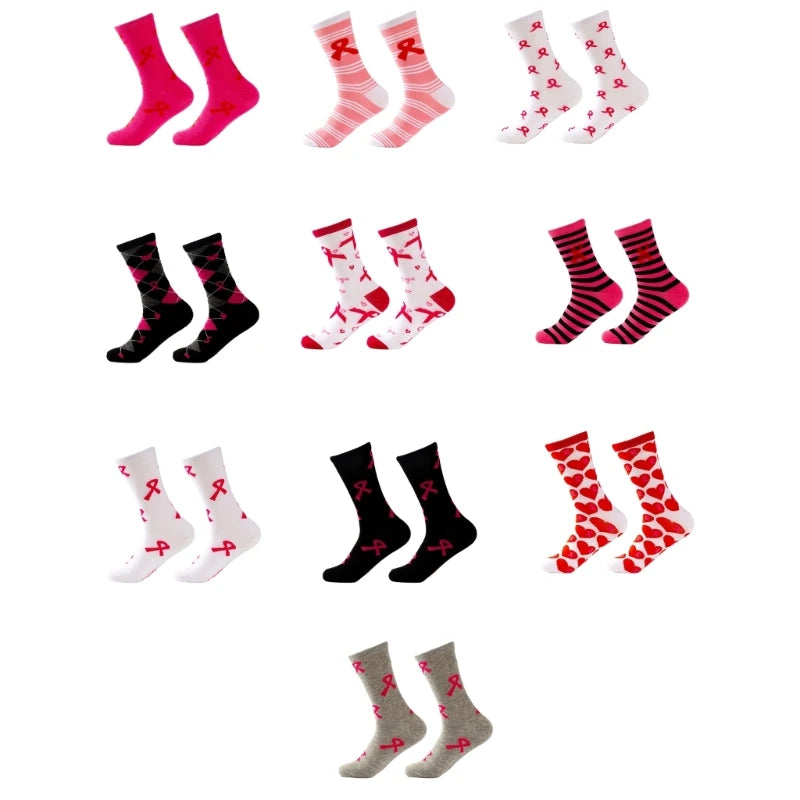Pink Ribbon Athletic Socks | Together Against Breast Cancer