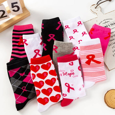 Pink Ribbon Athletic Socks | Together Against Breast Cancer