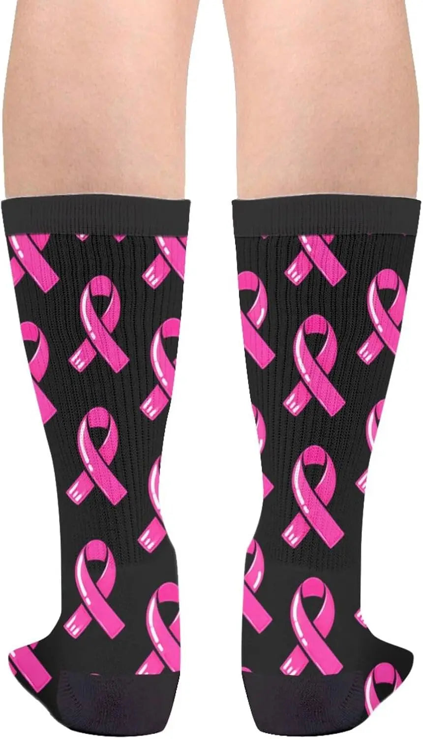 Pink Ribbon Knee High Socks (2 Pairs) | Together Against Breast Cancer