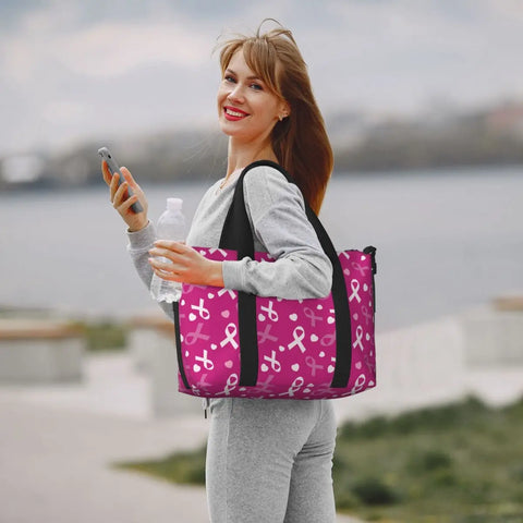 Pink Ribbon Canvas Shoulder Bag | Together Against Breast Cancer