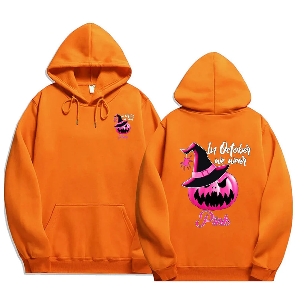 Pink Ribbon Pumpkin Hoodie | Together Against Breast Cancer