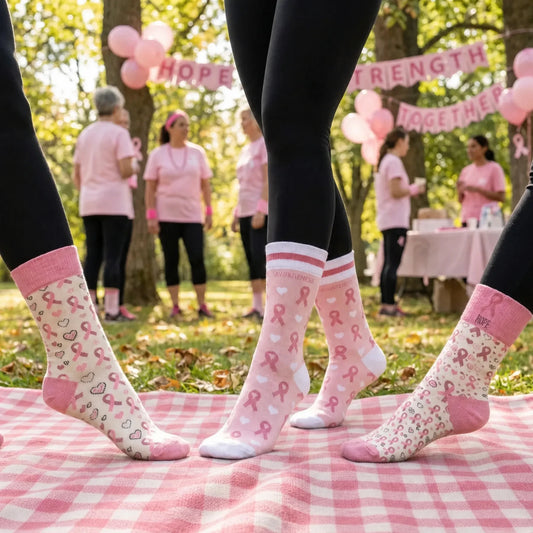 Pink Ribbon Socks (3 Pairs) | Together Against Breast Cancer