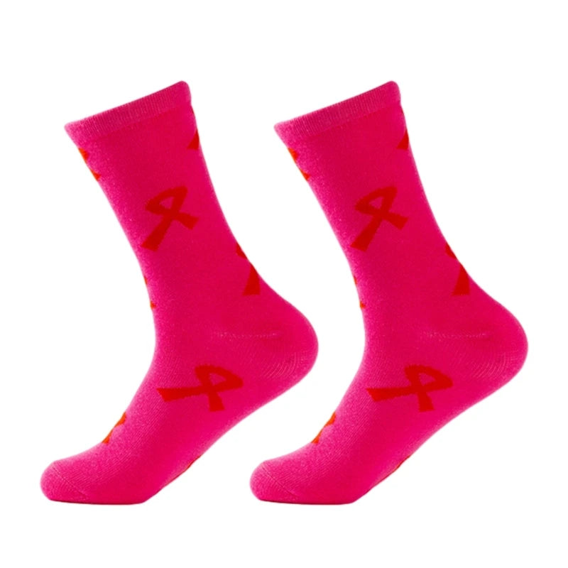 Pink Ribbon Athletic Socks | Together Against Breast Cancer