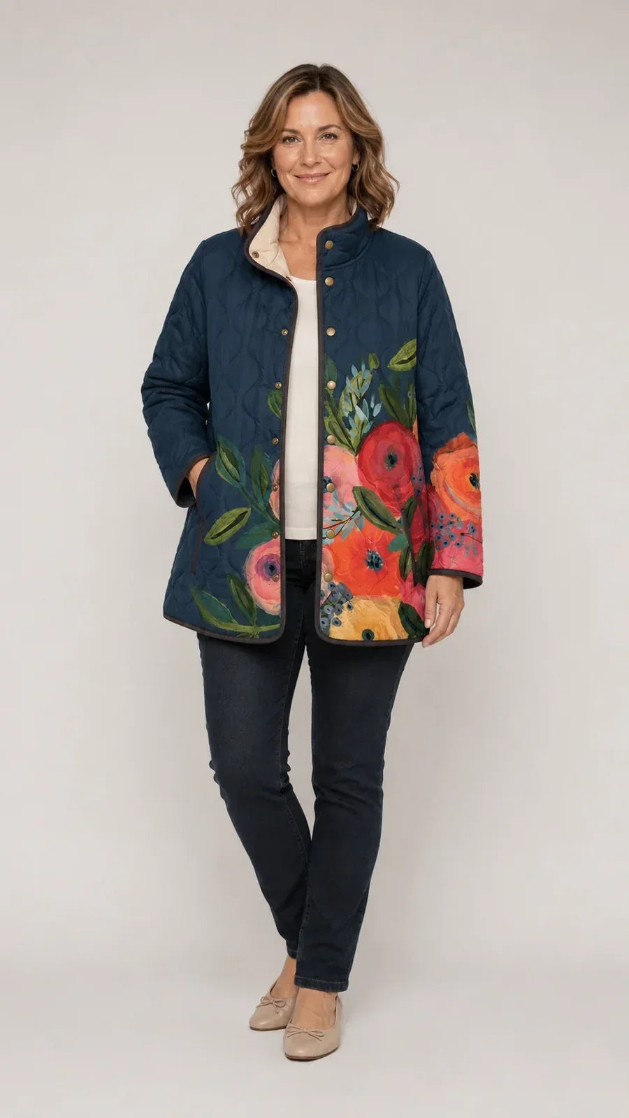Amaya - floral quilted jacket